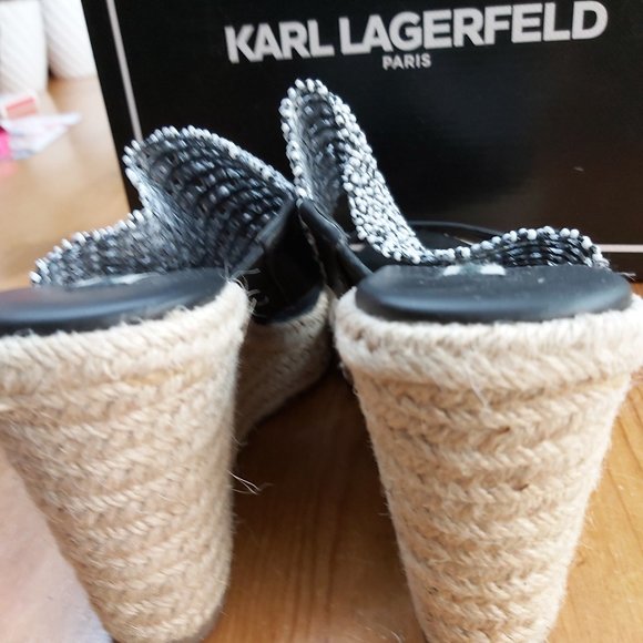 Karl Lagerfeld platform espadrille sandals - Picture 4 of 5